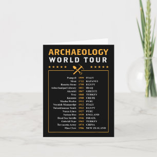 Tarjeta Regalo arqueólogo de la gira mundial de arqueologí