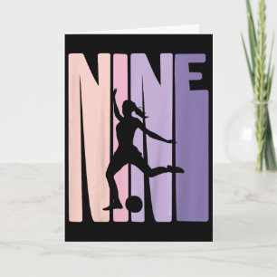Tarjeta Regalo Chicas Fútbol 9 Años Cumpleaños 9º Futbol