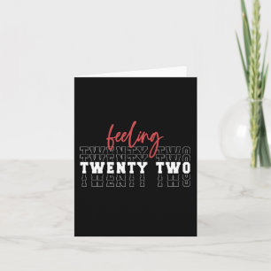 Tarjeta Regalo Cumpleaños 22 Veintidós