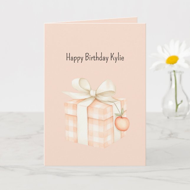 Tarjeta Regalo Cumpleaños Melocotón Dulce   (Planta pequeña)