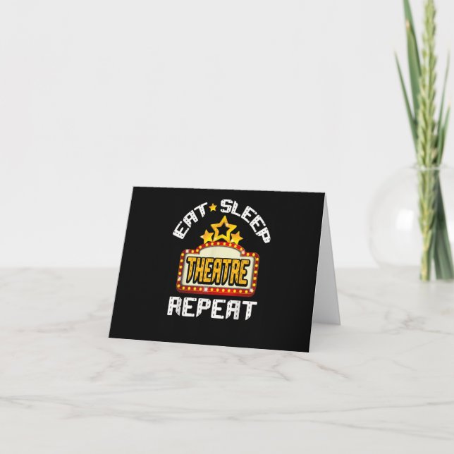 Tarjeta Regalo de actriz de teatro de repetición del sueño (Anverso)