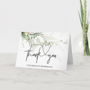 Tarjeta Regalo de agradecimiento a la dama de honor Fiesta