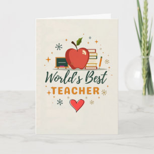 Tarjeta Regalo de agradecimiento al mejor profesor del mun