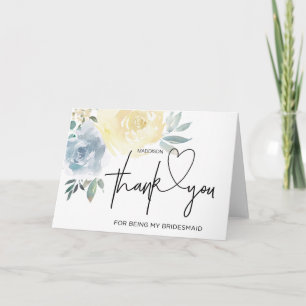 Tarjeta Regalo de agradecimiento para dama de honor Fiesta