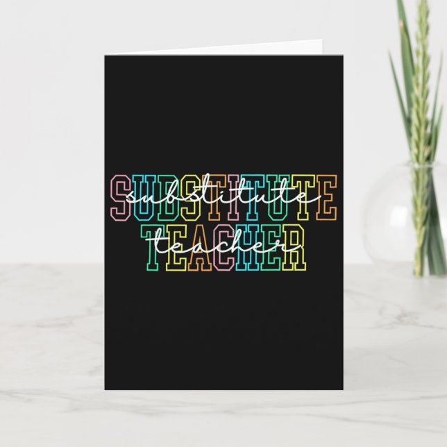 Tarjeta Regalo de Agradecimiento para Maestro Sustituto (Anverso)