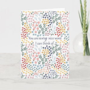 Tarjeta Regalo de agradecimiento sincero Amistad floral