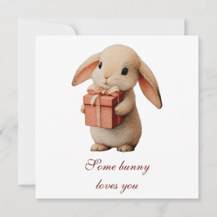 Tarjeta Regalo de Amor de Conejito