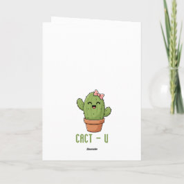 Tarjeta Regalo de aniversario de pareja de cactus divertid