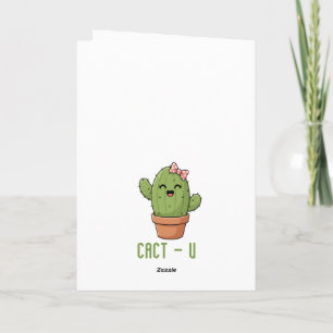 Tarjeta Regalo de aniversario de pareja de cactus divertid