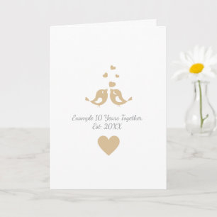 Tarjeta Regalo de aniversario personalizado por años junto
