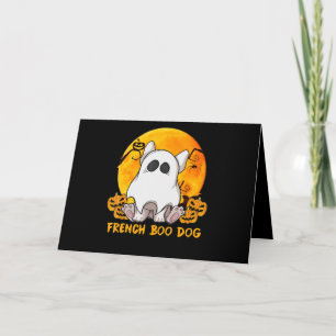 Tarjeta Regalo de araña Bulldog francés Boo con araña de c