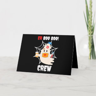 Tarjeta Regalo de araña Enfermera de la tripulación Boo