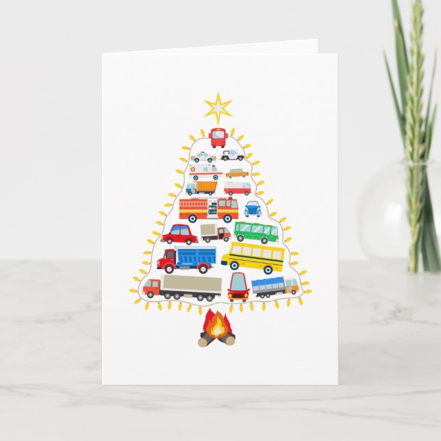 Tarjeta Regalo de árbol de Navidad para vehículos, disfrac (Anverso)
