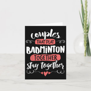 Tarjeta Regalo de bádminton para parejas - ¡Manténganse ju