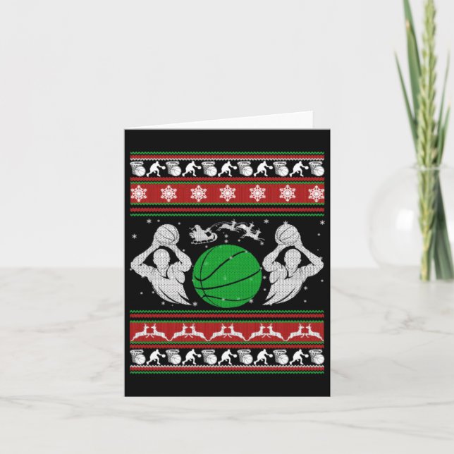 Tarjeta Regalo de Baloncesto de Navidad (Anverso)