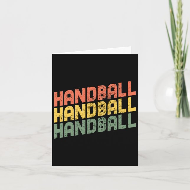 Tarjeta Regalo de balonmano estilo vintage (Anverso)