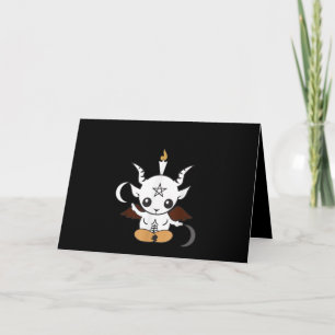 Tarjeta Regalo de Baphomet Halloween de cabra