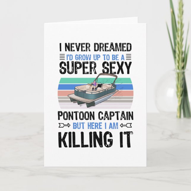 Tarjeta Regalo de barco del capitán del pontón Lake Motor (Anverso)