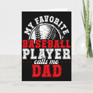 Tarjeta Regalo de béisbol familiar a juego Papá Foto del e