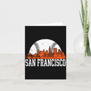 Tarjeta Regalo de béisbol vintage de la silueta de San Fra