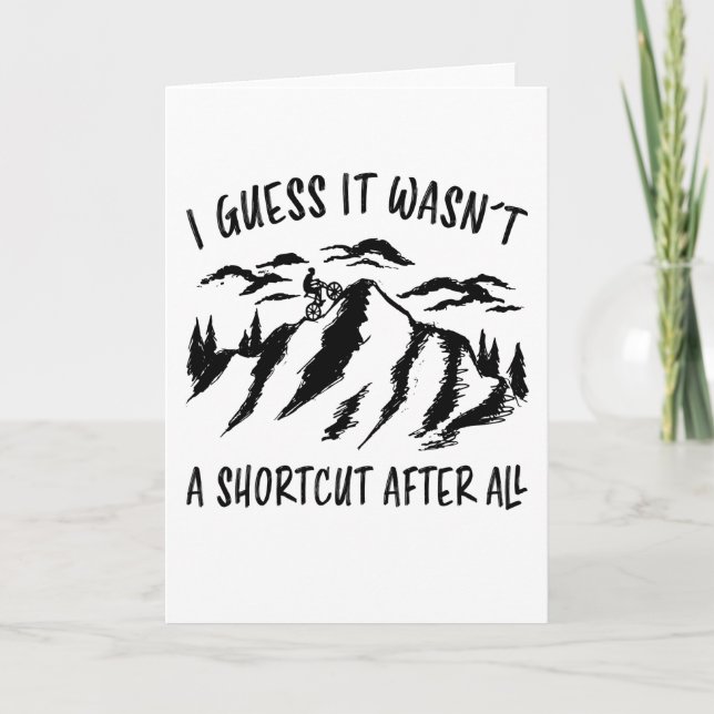 Tarjeta Regalo de bicicleta de montaña divertida para cicl (Anverso)