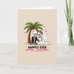 Tarjeta Regalo de Boda de Esqueletos Juntos Felices para S