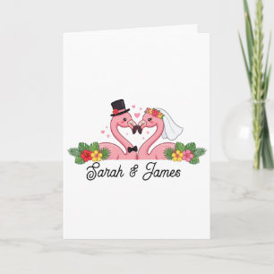 Tarjeta Regalo de boda personalizado de flamencos pareja t