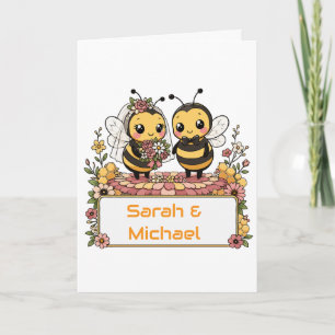 Tarjeta Regalo de boda personalizado para pareja de abejas