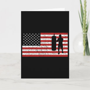 Tarjeta Regalo de boxeo de la bandera americana hombres mu