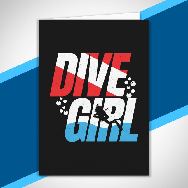 Tarjeta Regalo de buceo para mujeres, buceo Chica Scuba (Subido por el creador)