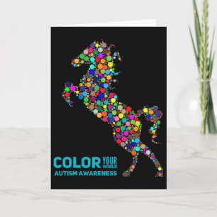 Tarjeta Regalo de caballo de concienciación sobre el autis