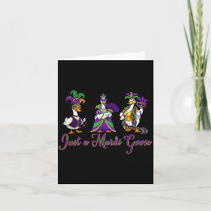 Tarjeta Regalo de camiseta divertida Mardi Gras Goose 2026