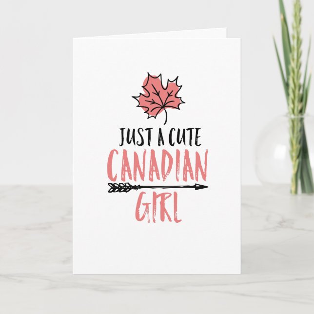 Tarjeta Regalo de Canadá Chica canadiense (Anverso)