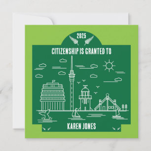 Tarjeta Regalo de Celebración de Ciudadanía de Nueva Zelan