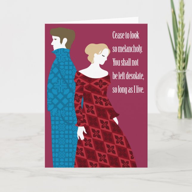 Tarjeta Regalo de Charlotte Bronte "Jane Eyre" con cita (Anverso)
