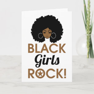 Tarjeta Regalo de chica negra roca Mes de la historia negr