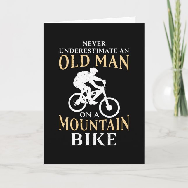 Tarjeta Regalo de Ciclismo de Montaña para Hombre Mayor Ci (Anverso)