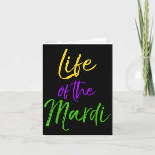 Tarjeta Regalo de cita de Mardi Gras para mujeres divertid