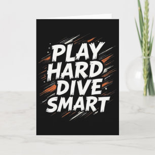 Tarjeta Regalo de cita divertida de fútbol Juega duro