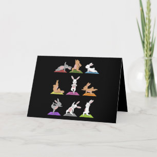 Tarjeta Regalo de conejo   Yoga de conejito en poses de yo