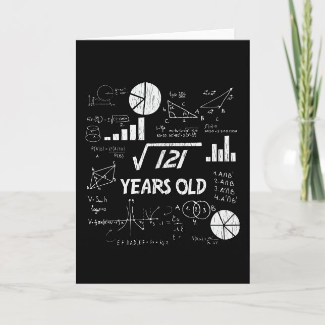 Tarjeta Regalo de cumpleaños 11 años de Bday Geeky Math (Anverso)
