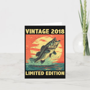 Tarjeta Regalo de cumpleaños 2018 Pescador Pescador nacido