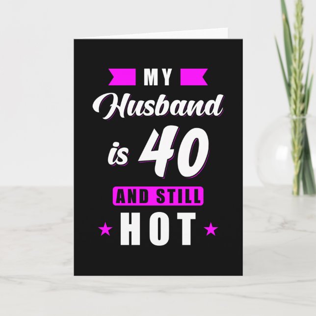 Tarjeta Regalo de cumpleaños 40 para el marido (Anverso)