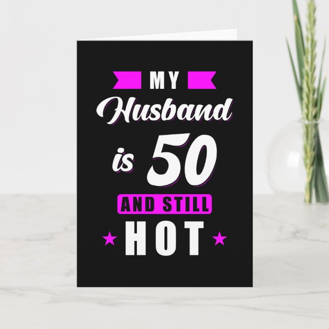 Tarjeta Regalo de cumpleaños 50 del marido (Anverso)