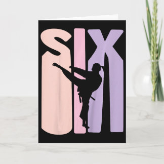 Tarjeta Regalo de cumpleaños 6 Karate Taekwondo Marcial Re