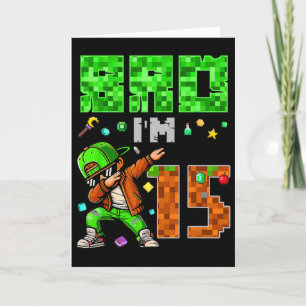 Tarjeta Regalo de cumpleaños al estilo Pixel Dab Gamer par