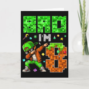Tarjeta Regalo de cumpleaños al estilo Pixel Dab Gamer par