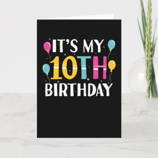 Tarjeta Regalo de cumpleaños de 10 años | Es mi décimo cum