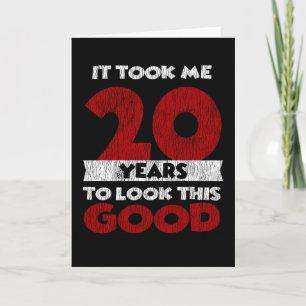 Tarjeta Regalo de cumpleaños divertido de 20 años de antig