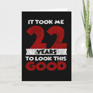 Tarjeta Regalo de cumpleaños divertido de 22 años de antig